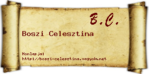 Boszi Celesztina névjegykártya